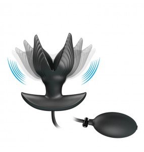 Pretty Love - Manson Inflate Anal Vibration Massager (Chargeable - Black)